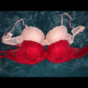 Bundle of PINK Push Up Bras!!!!!